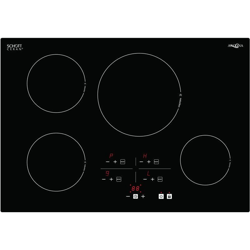 Ancona Elite 30 in. 4-Burner Induction Cooktop in Black Ceramic
