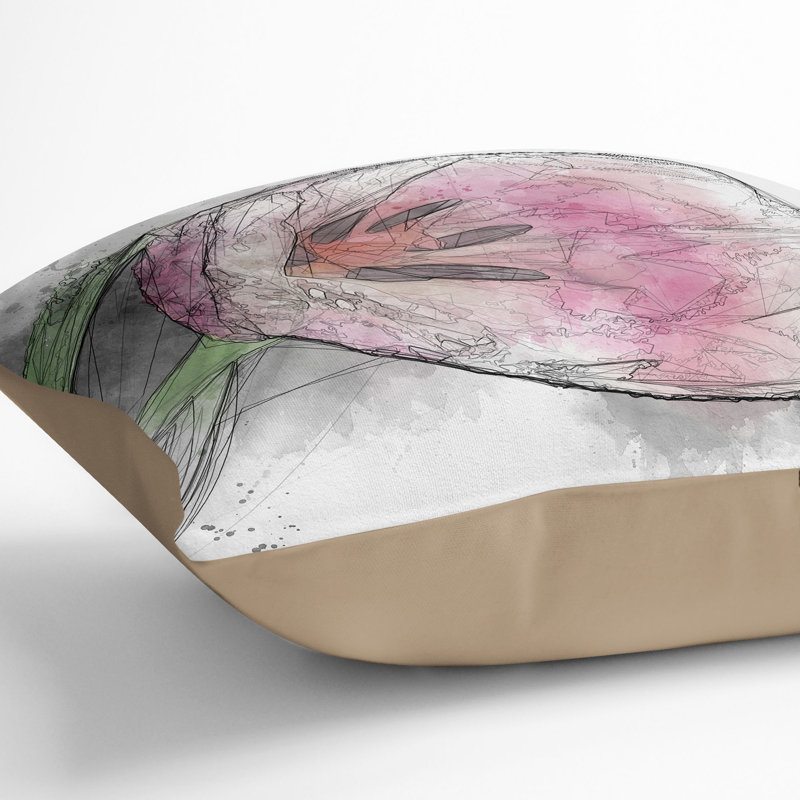 Square Throw Cushion, 40cm H x 40cm W x 15cm D, Stone