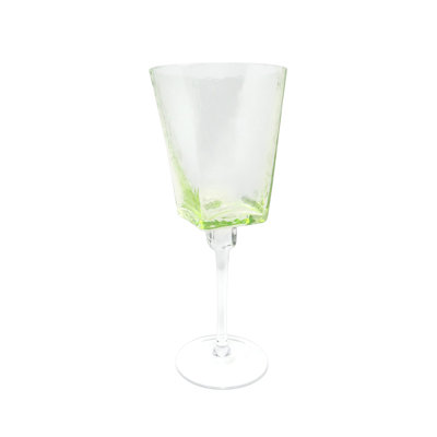 Ensemble de 6 verres verts martelés