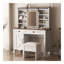 Meuble-lavabo de ferme avec miroir coulissant, lumières et porte-séchoir à cheveux