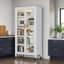 Armoire de rangement de cuisine, armoire de rangement en métal à 6 niveaux avec porte transparente