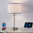 Towley 23.25'' Glass USB Table Lamp Set Brushed Nickel Finish-830307638