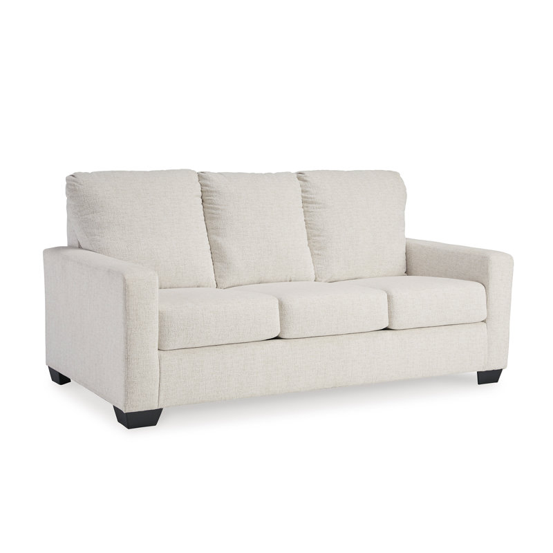 Clorene Upholstered Sleeper Sofa, 39" H x 76" W x 40" D, Snow White
