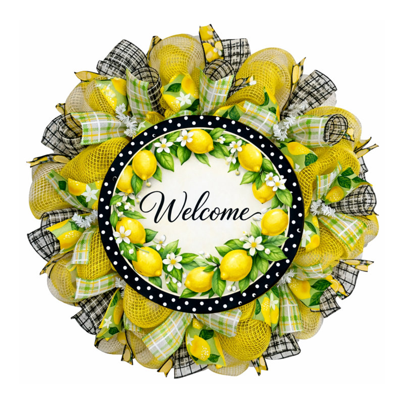 Couronne de printemps avec citrons