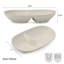 Swirl White 12.25 in. Divided Serving Dish