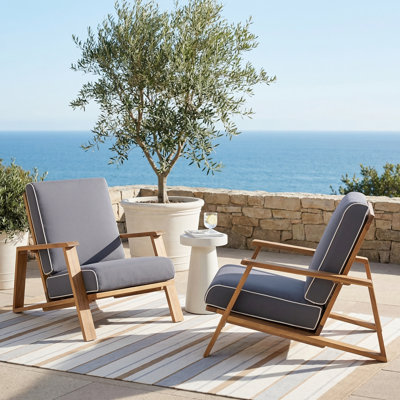 Isham Acacia Outdoor Lounge Chair