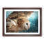 Barn Owl in the Snow in Abstract - Picture Frame Painting Print-55683314-55683317
