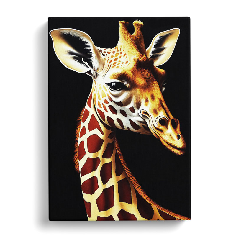 Pretty Giraffe - Wrapped Canvas, 50cm H x 35cm W