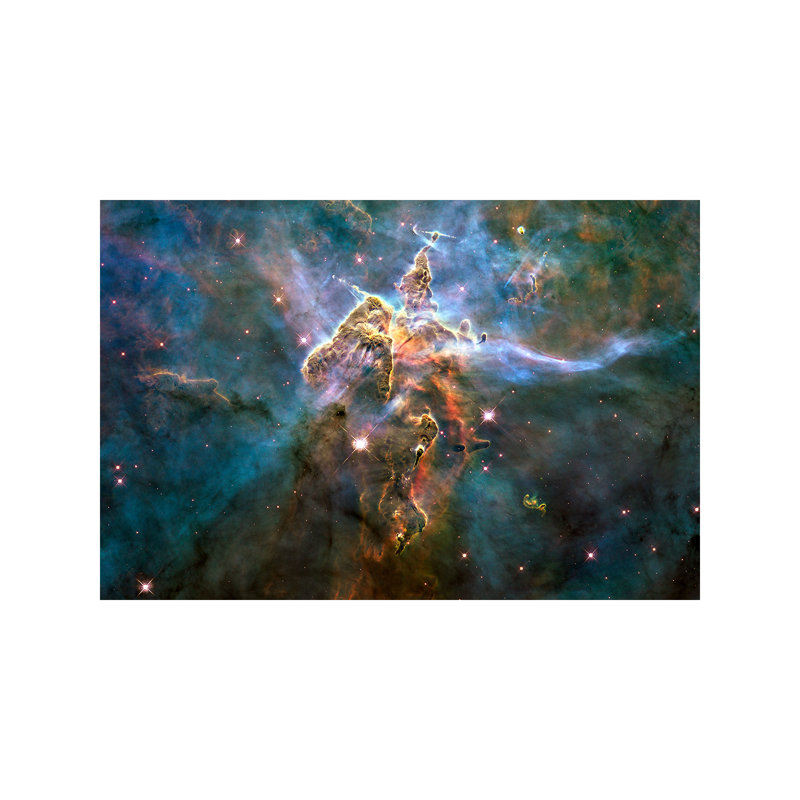 Mystic Mountain In Carina Nebula (Hubble Space Telescope) - Floater Frame Print on Canvas, Wrapped Canvas