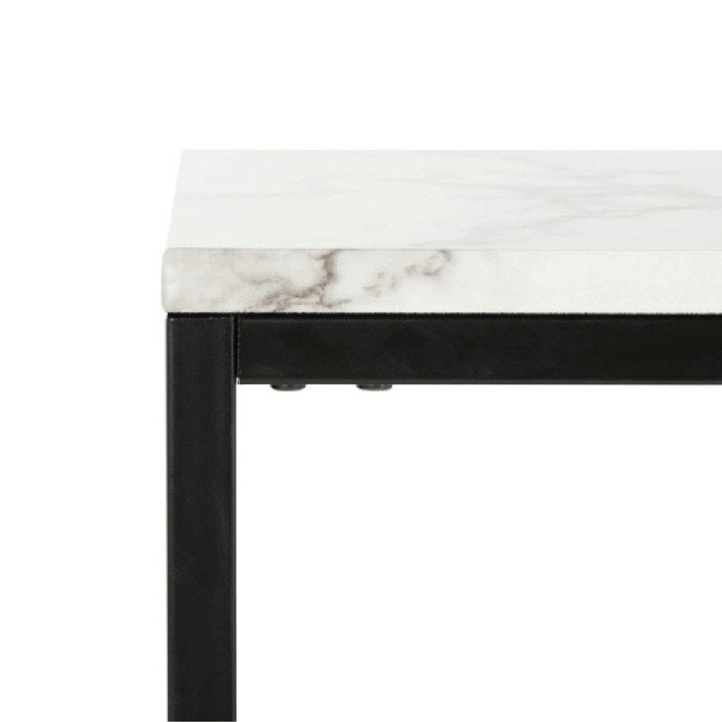 Console en marbre 39,4 po (noir)