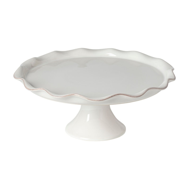 Cook & Host Stoneware Cake Stand, White