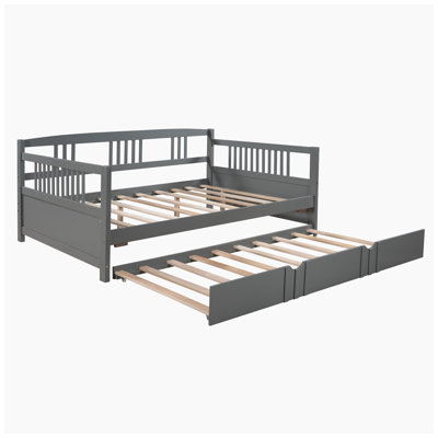 Malwae Solid Wood Daybed with Trundle by Red Barrel Studio