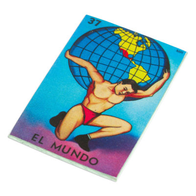 Red Barrel Studio® Handmade Traditional World Decoupage Wood Magnet