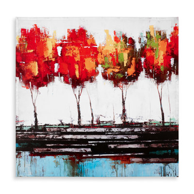 Blue Industrial Tree Tablecloth | Indoor Outdoor Home Decor