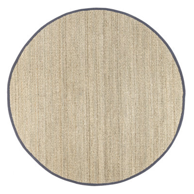 Stephanne Farmhouse Seagrass Natural/Dark Gray Area Rug