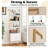 72.5'' Tall Bookshelf 5 Tier Wall Mount Ladder Bookcase w/ Cabinet-1975028013-1975028014
