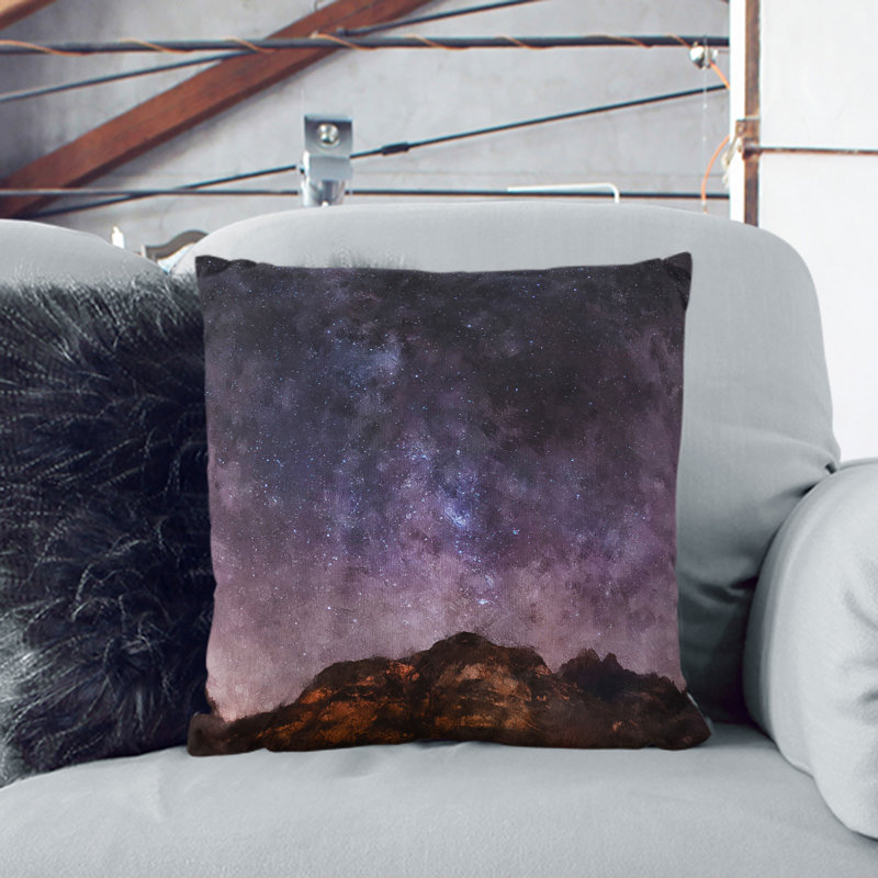 Square Cushion, Black, 55cm H x 55cm W x 20cm D