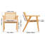 Chaise d'appoint rembourrée avec dossier en rotin