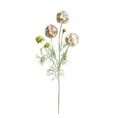 5 pièces fleur de scabiosa artificielle, branche de fleur de faux moulin à vent pour la décoration intérieure, mariage, bouquets de mariée et artisanat floral