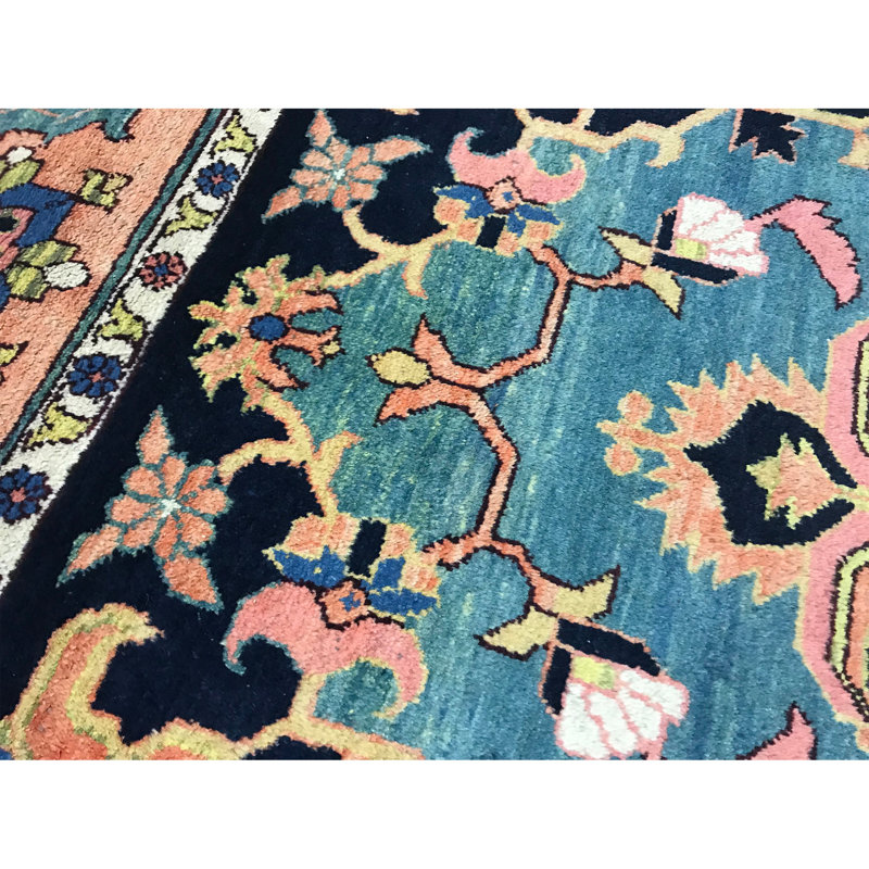 Hand-Knotted High-Quality Orange Area Rug