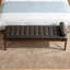 Banc de lit tapissier en bois d'hévéa l 66 po-132438985