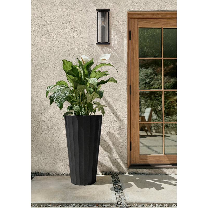 Grand pot à fleurs 26 po Veradek, Black, Set of 2