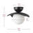 1-Light E12 Bulbs Black Finish Dimmable Semi-Flush Mount Light Fixture
