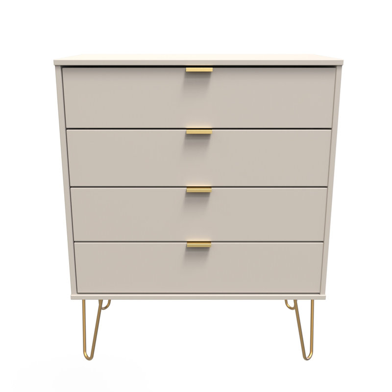 Turah 77cm W 4 - Drawer Chest of Drawers, Kashmir Matt