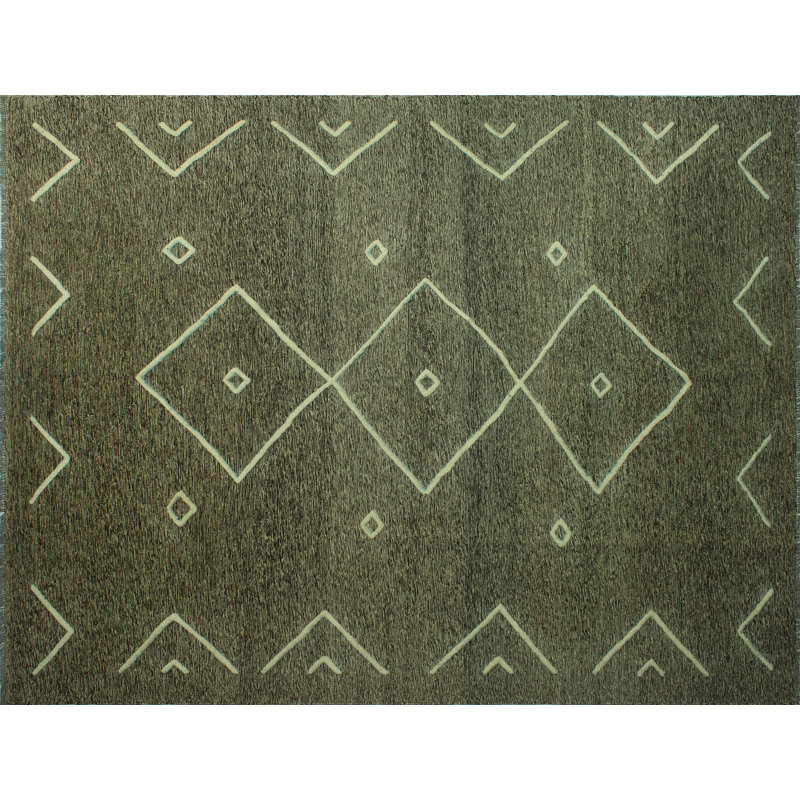 Tapis gris anthracite High-Low Kilim Gabar