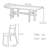 Solid wood ash unique dining table set-107205783