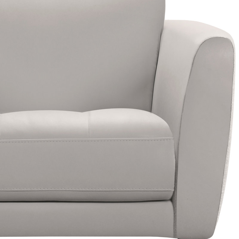 Rankins Leather Armchair, Off White Genuine Leather