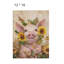 Tournesol, cochon mignon, art mural 12 po x 16 po