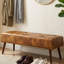 Banc en similicuir Sveina de 44 po de largeur avec pieds en métal-132816168