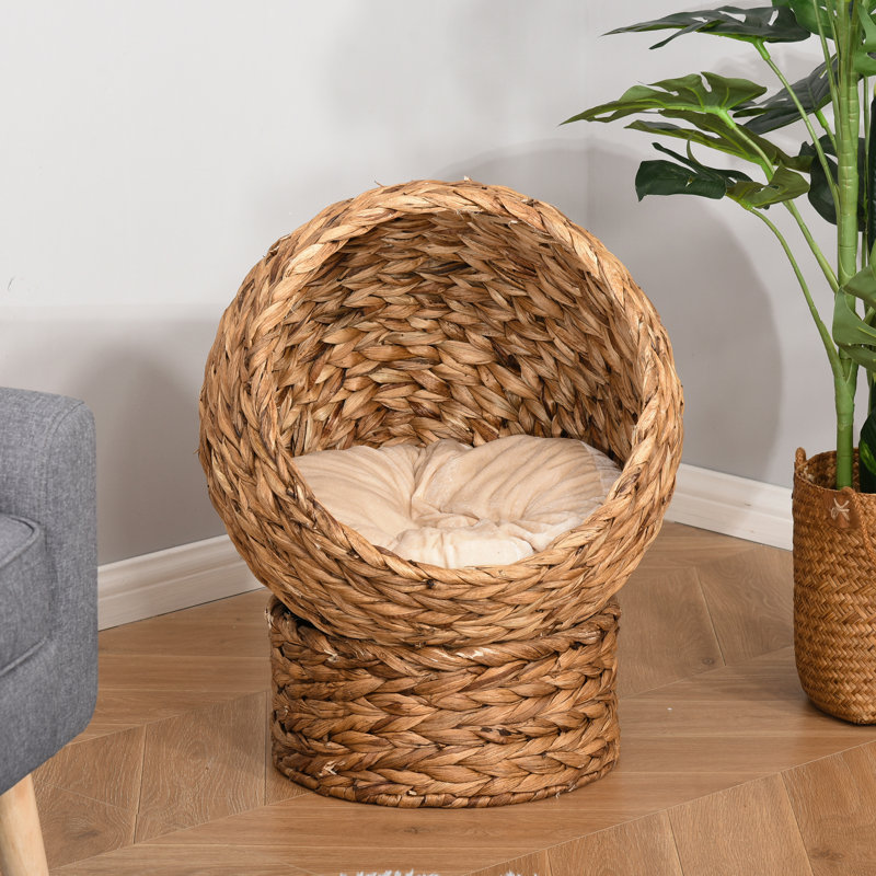 Lit rond pour chat Esperanza, H 24 po x l 16,5 po x P 17 po, Marron clair