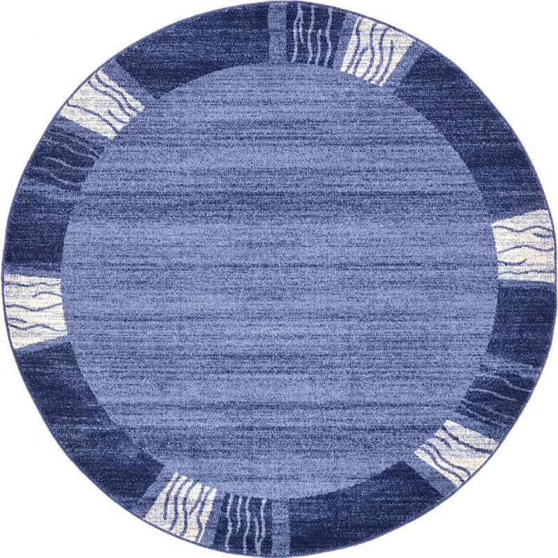 Tapis à motif géométrique mauve Desdemona, Rond 6 pi