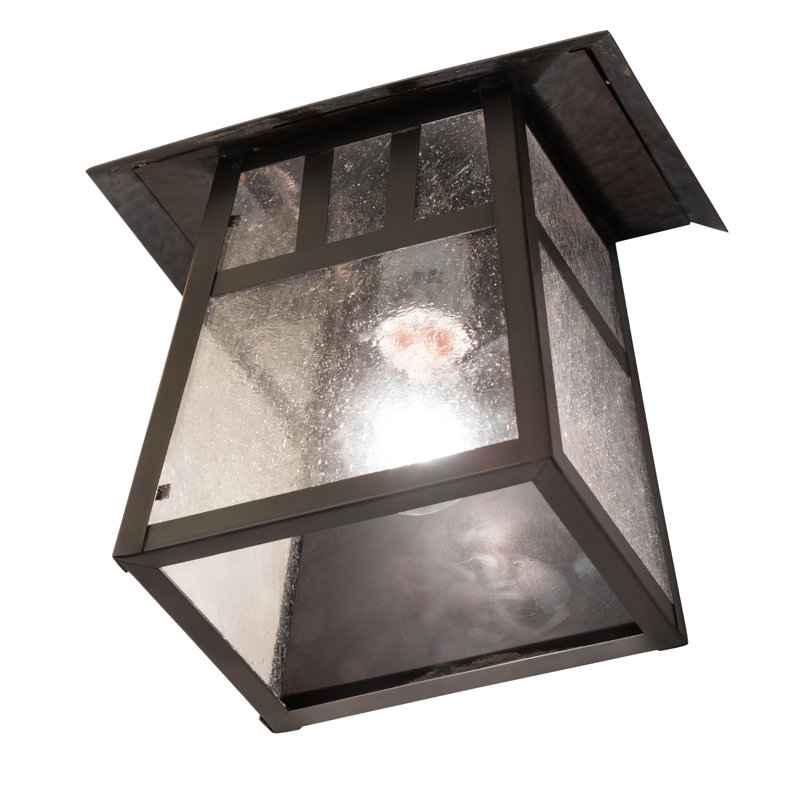 1 - Light Flush Mounted Sconce, 11" H x 9" W x 6" D
