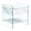 Armoire de chevet blanche et en verre, 1 tiroir pour le rangement, armoire simple au look attrayant avec rangement fonctionnel en verre blanc