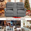 Causeuse inclinable manuelle avec porte-gobelets et console de rangement pour le salon, le véhicule récréatif et le cinéma maison-837074403
