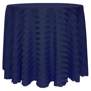Ultimate Textile Satin Stripe Round Tablecloth
