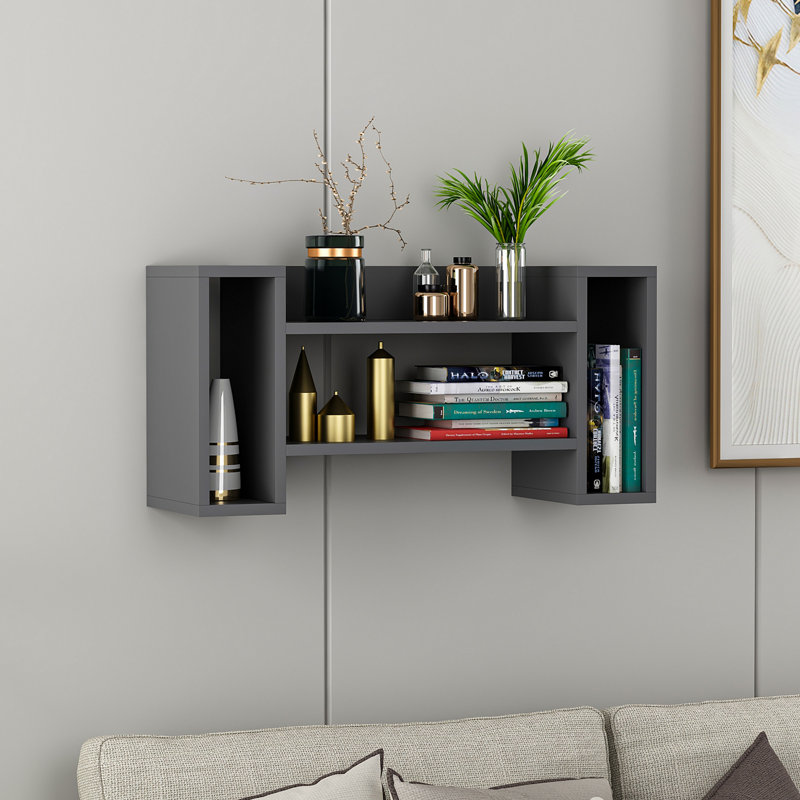 Angalena Floating Accent Shelf, Anthracite
