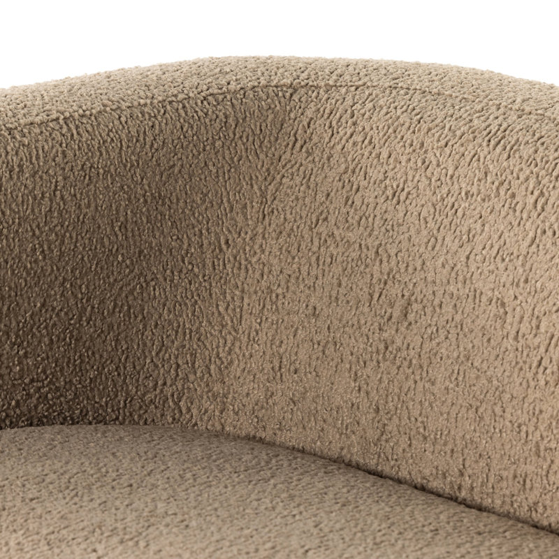 Gidget Sofa, Sheepskin Camel Sherpa