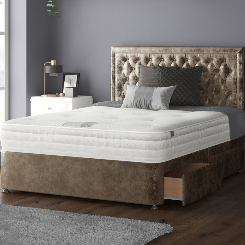 Fan Divan Bed Base, 4 Drawers, Kingsize (5'), Truffle