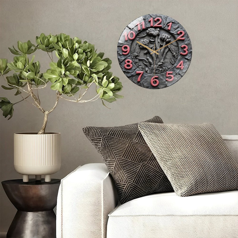 Horloge murale en pierre 12 po