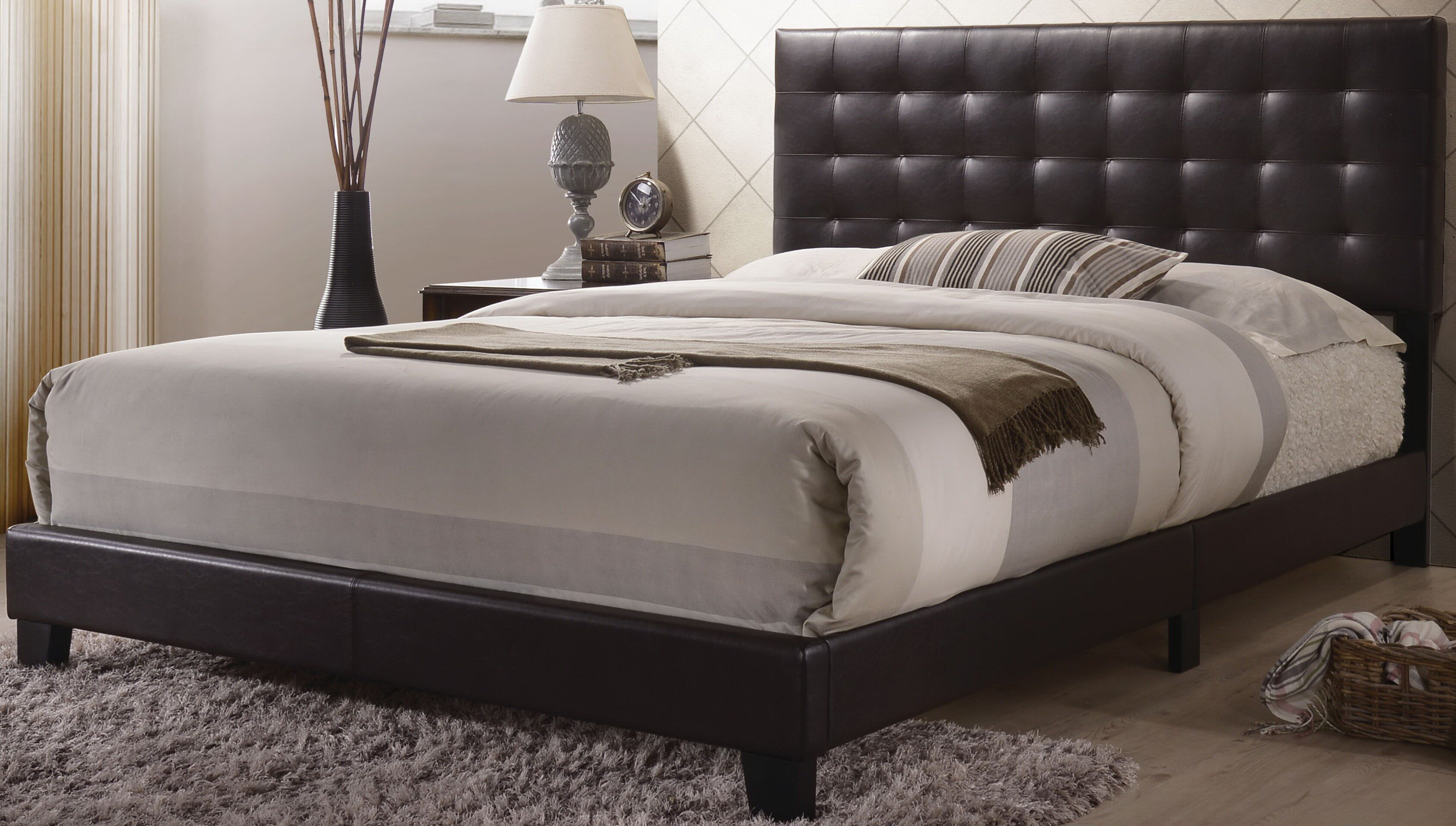 Rosdorf Park Villeda Upholstered Standard Bed & Reviews