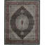 Hand-Knotted High-Quality Black and Red Area Rug