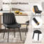 Chaise rembourrée moderne avec dossier capitonné et pieds en métal pour la salle à manger de cuisine-506901552