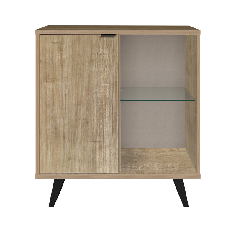 Khyli Accent Cabinet, Oak, 36" H x 36" W x 17.5" D