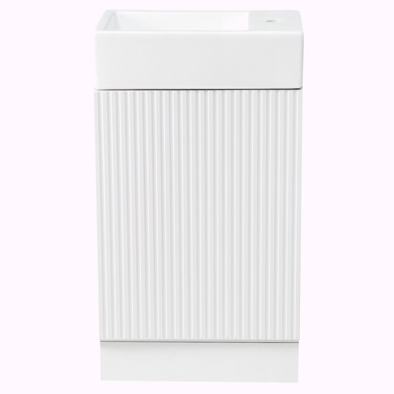 Meuble-lavabo avec lavabo pour la salle de bain, Blanc