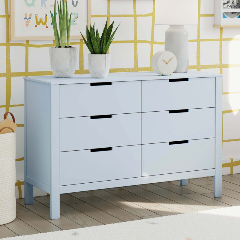 Colby 6-Drawer Double Dresser, Blue