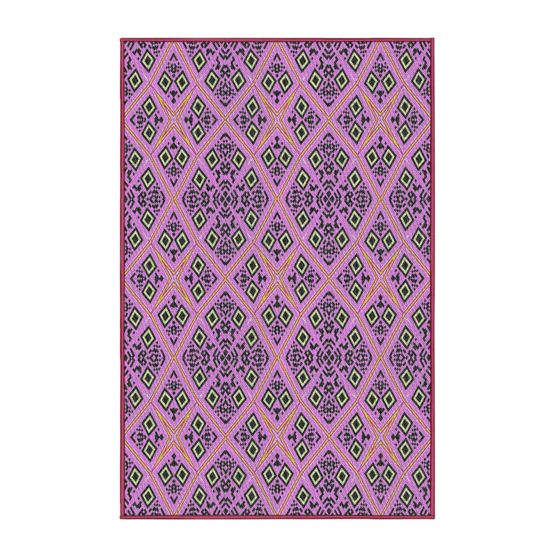 Rouge Non disponible mauve/rose Tapis décoratif, Rectangle 5 pi x 7 pi